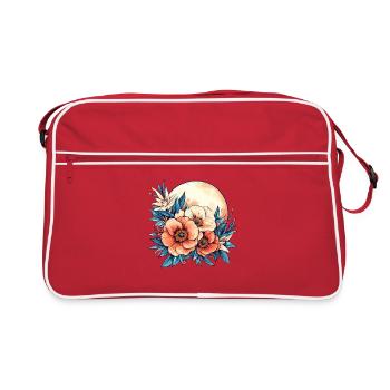 Moonlight Flower Circle - Retro Bag - red/white - Front