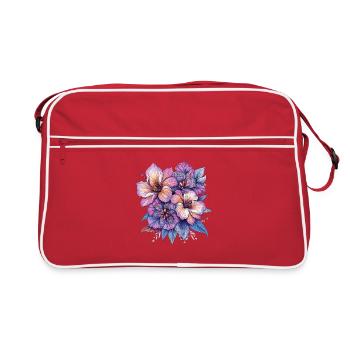 Explosion de couleurs Fleurs - Sac Retro - rouge/blanc - Devant