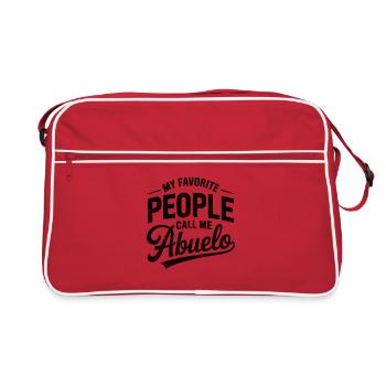 My Favorite People Call Me Abuelo - Retro Tasche - Rot/Weiß - Vorne