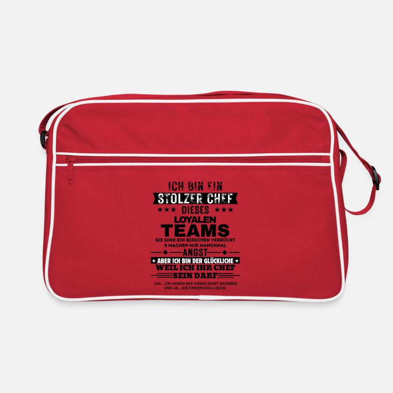 Stolzer Chef von einem loyalen Team Retro Tasche