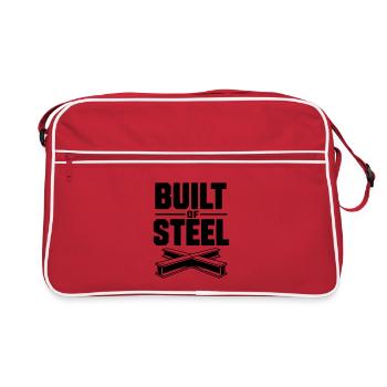 Built of Steel - Retro Bag - red/white - Front