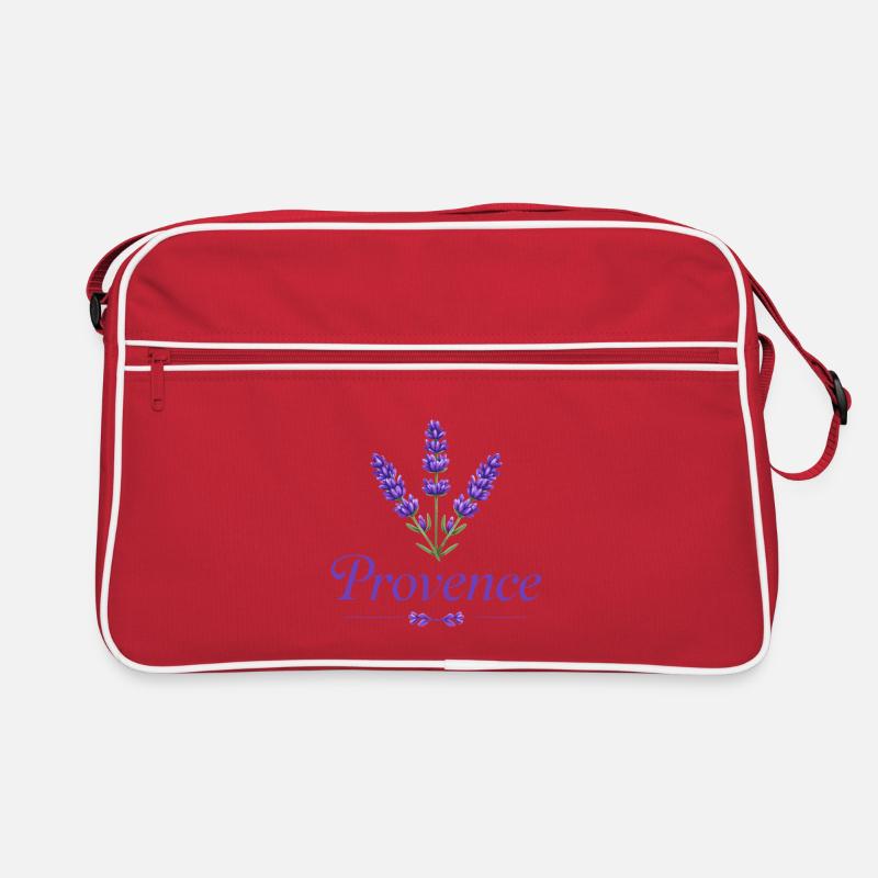 provence_lavance - Retro Tasche - Rot/Weiß