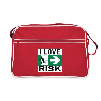 RISQUE D’AMOUR – Le courage commence par un pas - Sac Retro - rouge/blanc - Devant