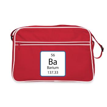 Ba Chemistry Periodic Table - Retro Bag - red/white - Front