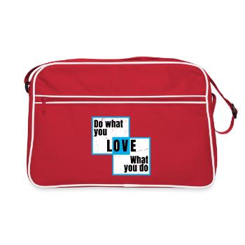 do what you love what you do - Retro Bag - red/white - Front
