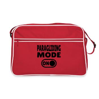 Paragliding Mode ON – Gleitschirmfreiheit - Retro Tasche - Rot/Weiß - Vorne