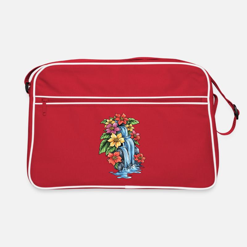 Hibiscus de la cascade tropicale Sac Retro