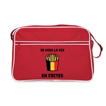 Belgian Fries Flag Graphic - Retro Bag - red/white - Front