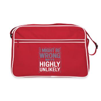Je peux me tromper mais c’est un je-sais-tout très improbable - Sac Retro - rouge/blanc - Devant