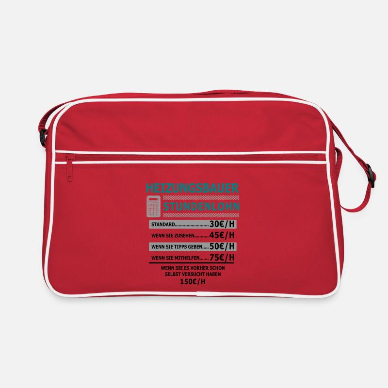 Hourly wage heating engineer Retro Bag