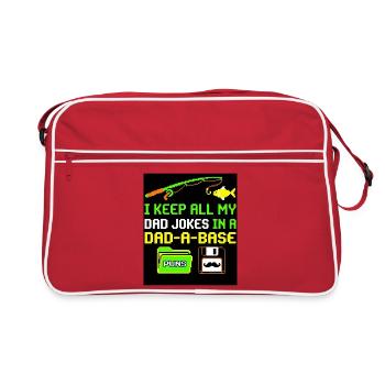 Je garde toutes mes blagues de papa dans un Vaterwitze de base pour papa - Sac Retro - rouge/blanc - Devant