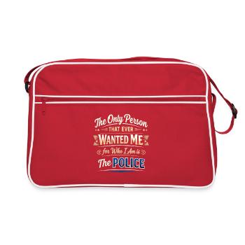Nur Die Polizei Will Mich So - Retro Tasche - Rot/Weiß - Vorne