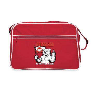 Le Groenland n’est pas à vendre - Sac Retro - rouge/blanc - Devant
