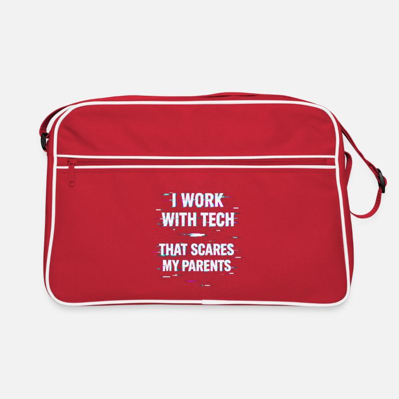 I Work With Tech That Scares My Parents Informatik Retro Tasche