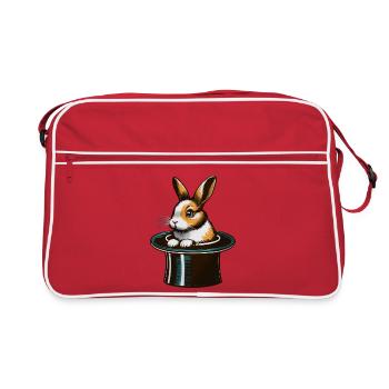 Le lapin au haut-de-forme - Sac Retro - rouge/blanc - Devant