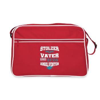 Stolzer Vater Absolvent 2026 Bachelor Master - Retro Tasche - Rot/Weiß - Vorne