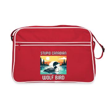 Loon Canadien Insolite Humour - Sac Retro - rouge/blanc - Devant