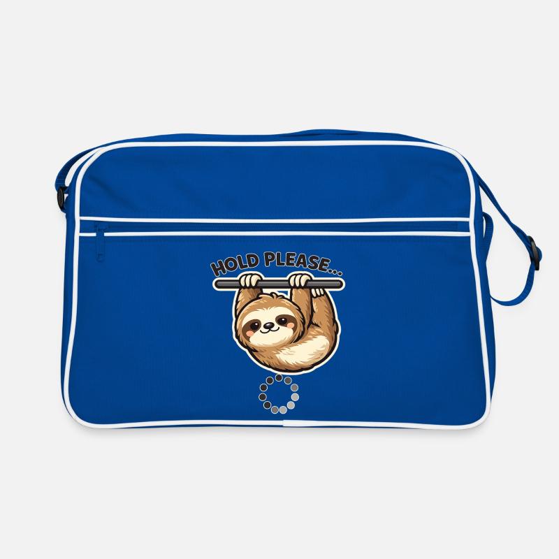 Sloth Please Hold Motif Retro Bag