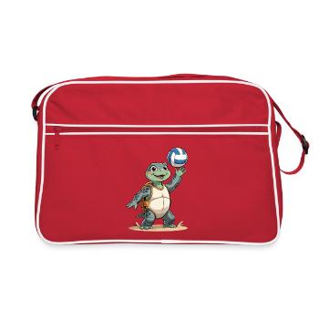 Volley-Turtle with backpack - Retro Bag - red/white - Front