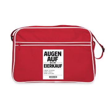 Restez vigilant lorsque vous achetez des œufs - Sac Retro - rouge/blanc - Devant