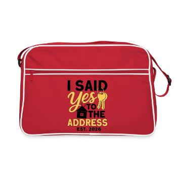 I Said Yes To The Address Est 2026 - Retro Tasche - Rot/Weiß - Vorne