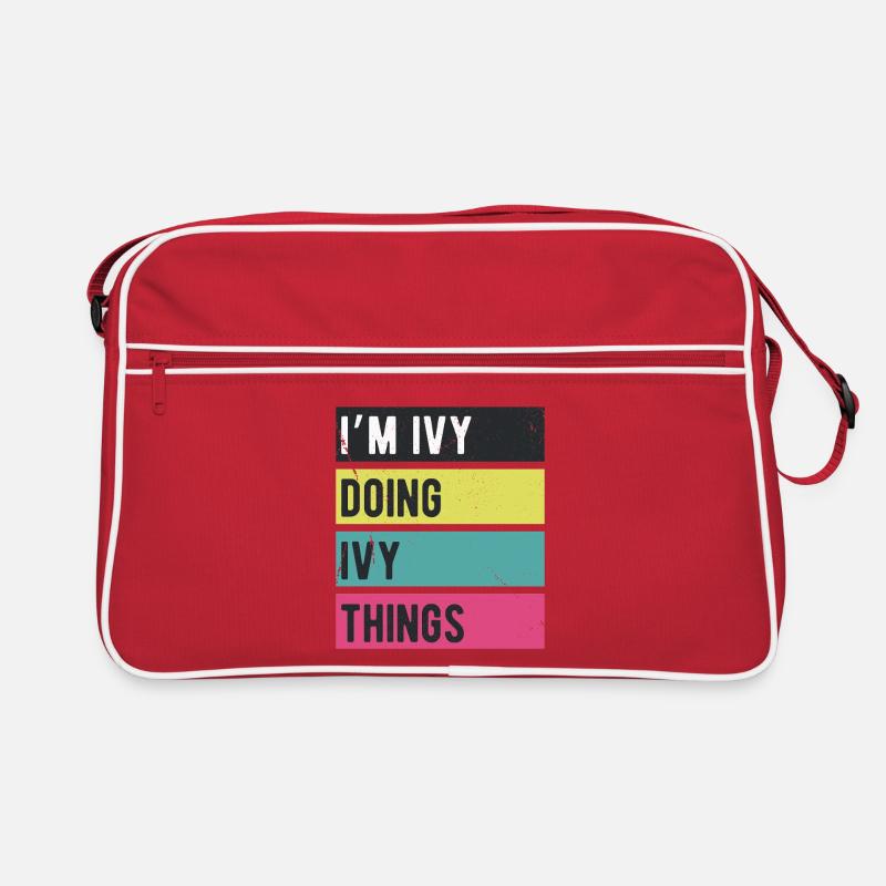 Ich bin Efeu und mache Efeu-Dinge in Retro-Farben Retro Tasche