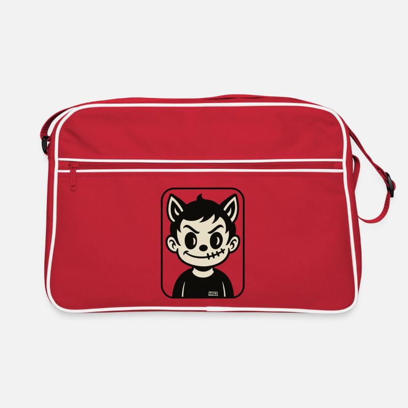 Stichwolf Maskottchen Retro Tasche
