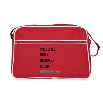 Spice Level Neurospicy - Neurodivergent Humor - Retro Bag - red/white - Front