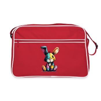 Patchwork Bunny Colorful - Retro Bag - red/white - Front