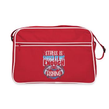 Angler Fisherman Petri Disciple Saying Fishing Funny - Retro Bag - red/white - Front