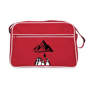 Black Shadow Claws Lineart - Retro Bag - red/white - Front