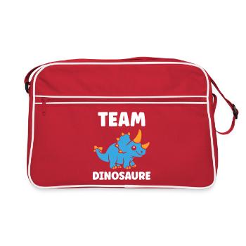 Équipe Dinosaure Bleu Cartoon - Sac Retro - rouge/blanc - Devant