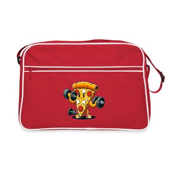 Kraft pizza lifts weights - Retro Bag - red/white - Front