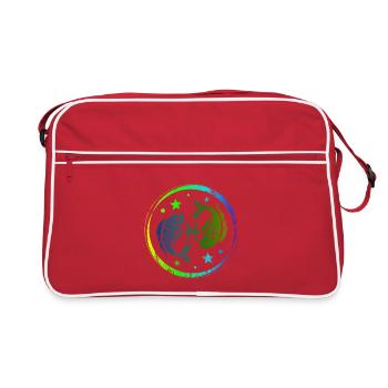 Pisces zodiac sign of horoscope and astrology - Retro Bag - red/white - Front