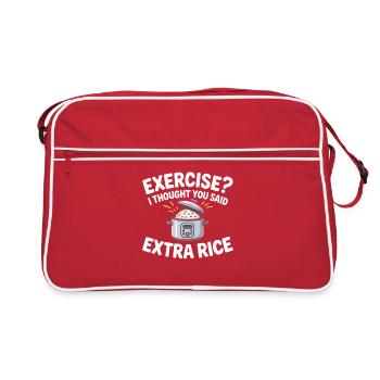 Rice Joke: Extra Rice - Retro Bag - red/white - Front