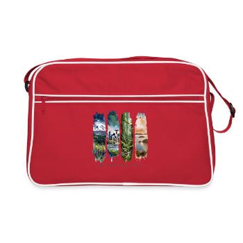Washington Travel – Evergreen & Skyline Vibes - Retro Bag - red/white - Front