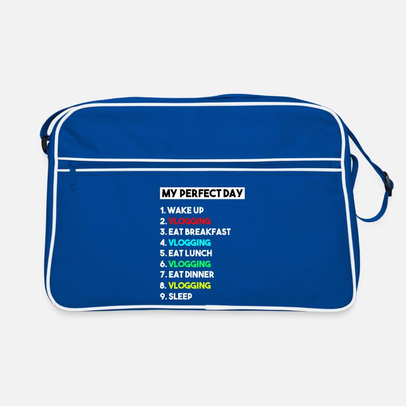 Mein perfekter Tag Vlogging-Zeitplan – Creator-Kunst Retro Tasche