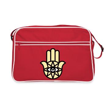 Hamsa Main de Fatima - Sac Retro - rouge/blanc - Devant