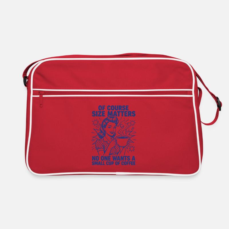 Coffee Size Matters Retro Statement Retro Bag