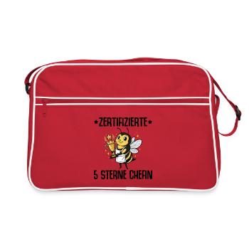 Best Employer Certified 5 Star Female Chef - Retro Bag - red/white - Front