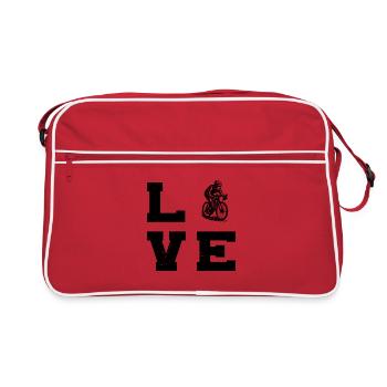 Clean road bike artwork for road bike - Retro Bag - red/white - Front