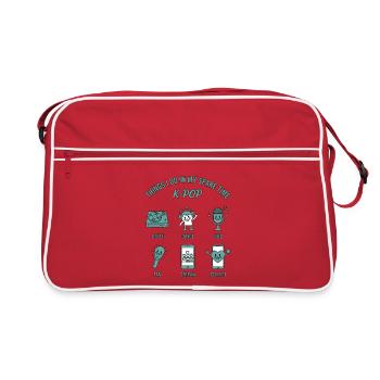 Things I Do In My Spare Time K-Pop Music Love - Retro Bag - red/white - Front