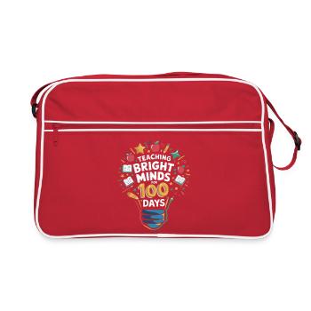 Learning light 100 days of success - Retro Bag - red/white - Front