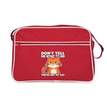 Don’t Tell Me What To Do You're Not My Cat - Retro Bag - red/white - Front