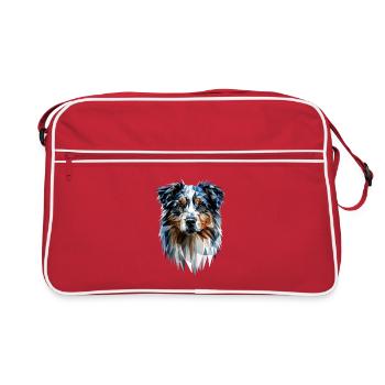 Berger australien amoureux du chien Aussie mignon - Sac Retro - rouge/blanc - Devant