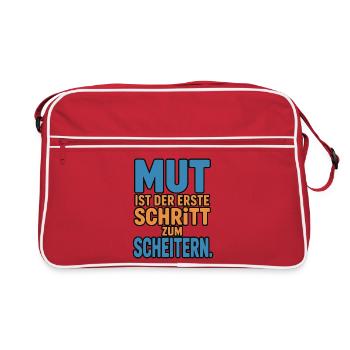 Le courage est la première étape vers l’échec - Sac Retro - rouge/blanc - Devant