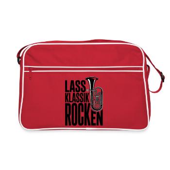 Tuba - Lass Klassik rocken Orchester Musiker - Sac Retro - rouge/blanc - Devant