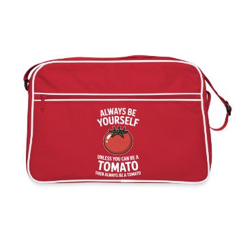 Tomato Sayings Tomato Funny Tomato Gift f - Retro Bag - red/white - Front