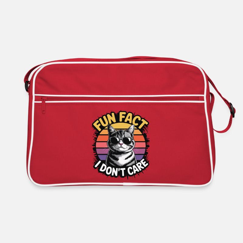 Fun Fact: I Don't Care - Katze Retro Retro Tasche