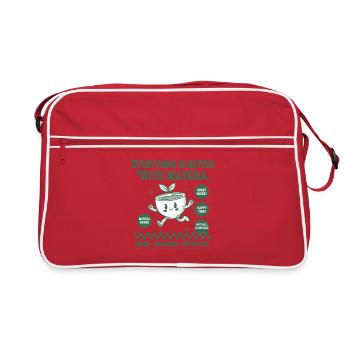 Tout est mieux avec le matcha thé vert heureux - Sac Retro - rouge/blanc - Devant